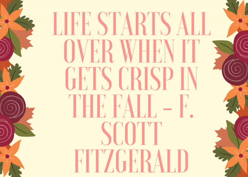 Inspirerende efterår Instagram billedtekst F. Scott Fitzgerald