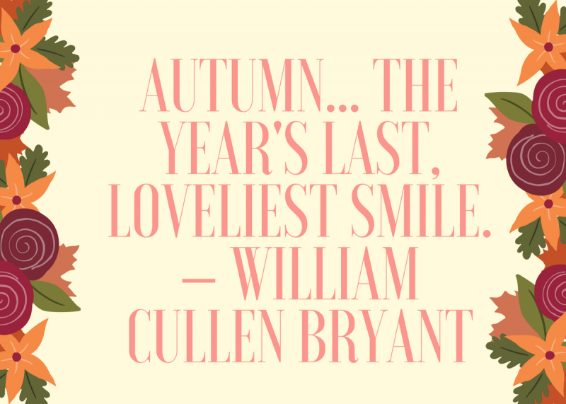 Inspirerende efterår Instagram billedtekst William Cullen Bryant